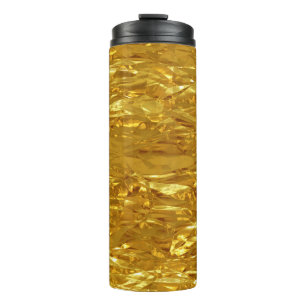 REINES GOLD-FOLIENDESIGN + Ihr Text / Foto Thermosbecher