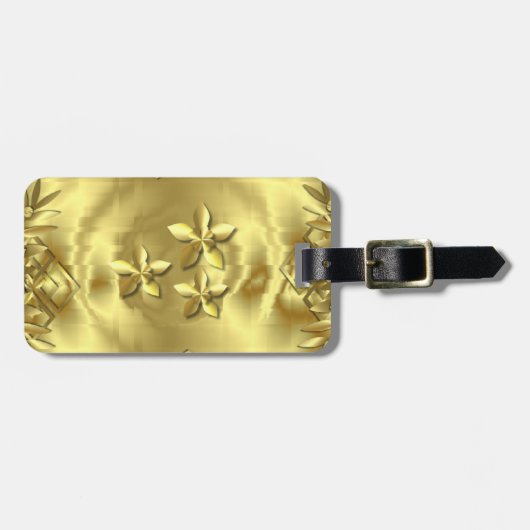 Reines Gold Gepäckanhänger (Vorderseite horizontal)