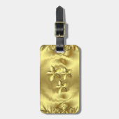 Reines Gold Gepäckanhänger (Vorderseite vertikal)