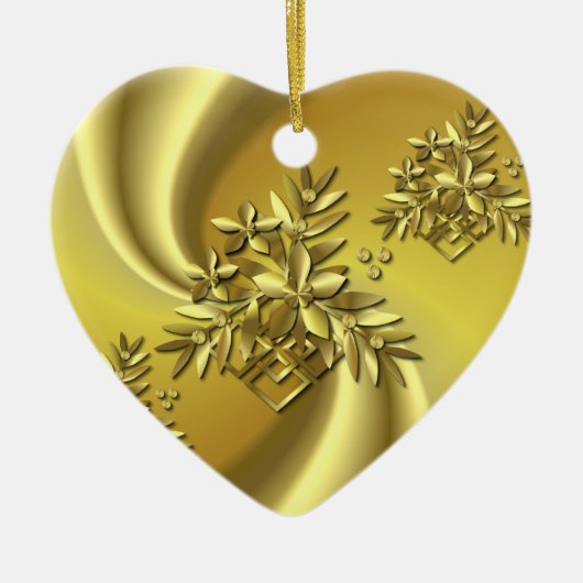 Reines Gold Keramikornament (Vorne)