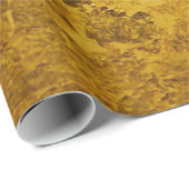 REINES GOLDblatt Muster + Ihr Text/Foto Geschenkpapier (Rolleneckpunkt)