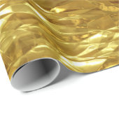 REINES GOLDfolie Muster + Ihr Text/Foto Geschenkpapier (Rolleneckpunkt)