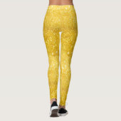 REINES GOLDGlitzern-Muster + Ihr Text/Foto Leggings (Rückseite)