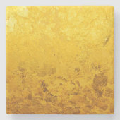 REINES GOLDmuster/Goldblatt + Ihr Text/Bild Steinuntersetzer (Vorderseite)