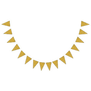 REINES GOLDSpritzer-Muster + Ihr Text/Foto Wimpelkette