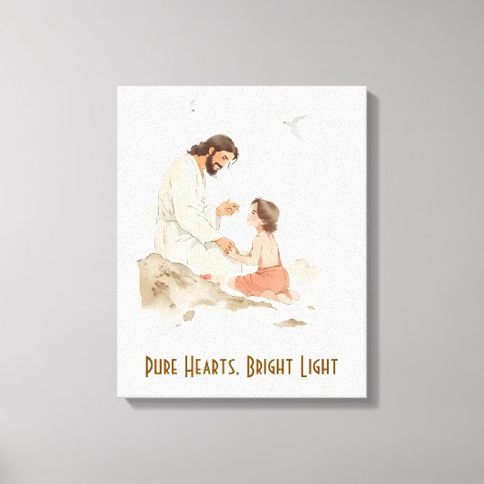 Reines Herz, helles Licht Leinwanddruck (Vorderseite)