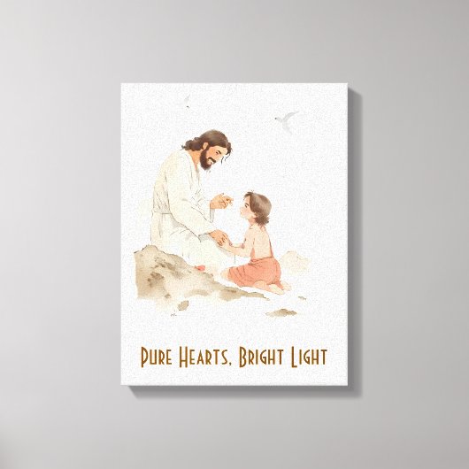 Reines Herz, helles Licht Leinwanddruck (Vorderseite)