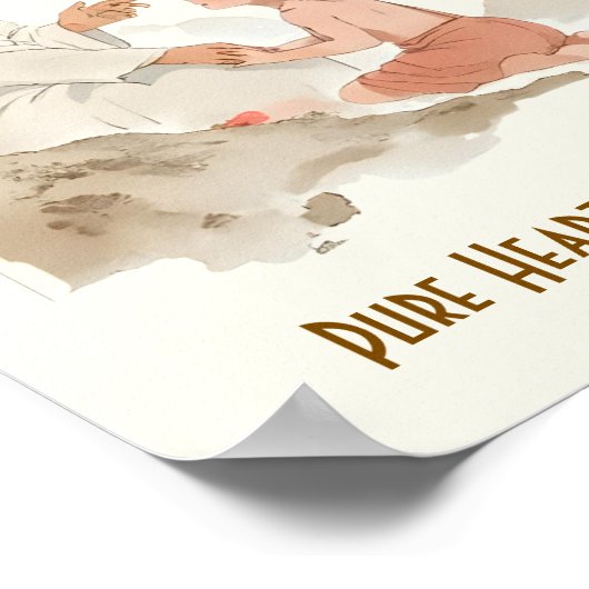 Reines Herz, helles Licht Poster (Ecke)