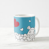 Reines Impossimals® - Feldlerchen-Blau Kaffeetasse (VorderseiteRechts)