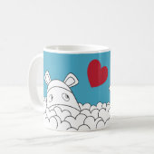 Reines Impossimals® - Feldlerchen-Blau Kaffeetasse (Vorderseite Links)