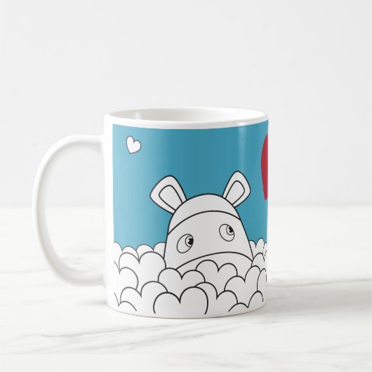 Reines Impossimals® - Feldlerchen-Blau Kaffeetasse (Links)