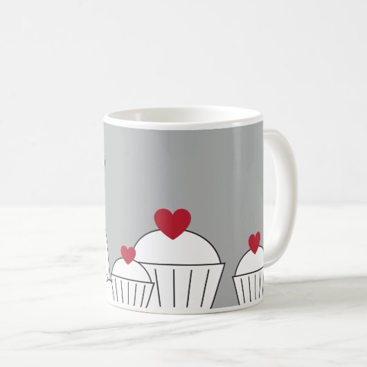 Reines Impossimals® - großes Grau Kaffeetasse (VorderseiteRechts)