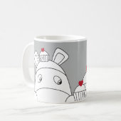 Reines Impossimals® - großes Grau Kaffeetasse (Vorderseite Links)