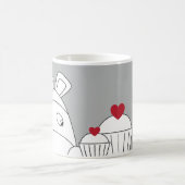 Reines Impossimals® - großes Grau Kaffeetasse (Mittel)