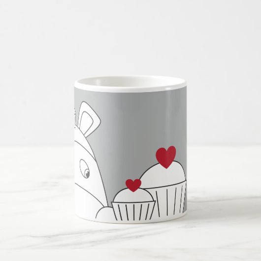 Reines Impossimals® - großes Grau Kaffeetasse (Mittel)