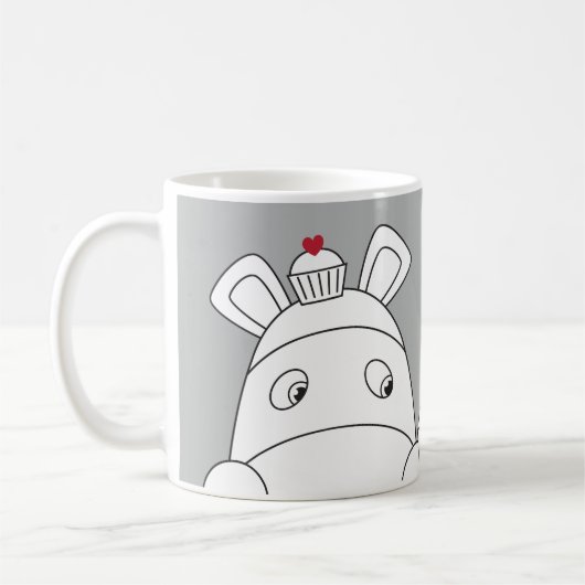 Reines Impossimals® - großes Grau Kaffeetasse (Links)