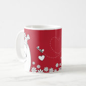 Reines Impossimals® - romantisches Rot Kaffeetasse (Vorderseite Links)