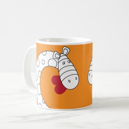 Reines Impossimals® - Squishy Orange Kaffeetasse (Vorderseite Links)