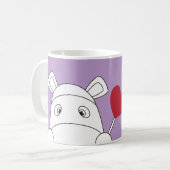 Reines Impossimals® - unverschämte Flieder Kaffeetasse (Vorderseite Links)