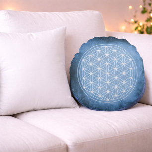 Reines Licht – Farbe des Herzens Rundes Kissen