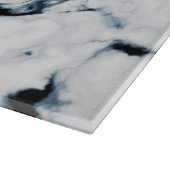 Reines Marmorweißmuster Schneidebrett (Ecke)