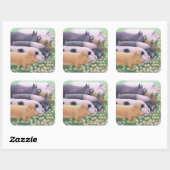 Reines Vergnügen Quadratischer Aufkleber (Blatt)