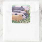 Reines Vergnügen Quadratischer Aufkleber (Tasche)