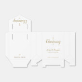 Reines weißes Gold kreuzen Script Christening Geschenkschachtel (Ungefaltet)