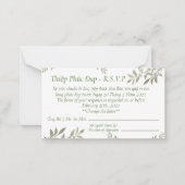 Reingrüne Rückgabekarte Mitteilungskarte (Vorderseite)