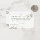 Reingrüne Rückgabekarte Mitteilungskarte (Vorderseite/Rückseite Beispiel)