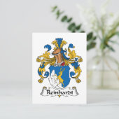 Reinhardt Familienwappen Postkarte (Stehend Vorderseite)