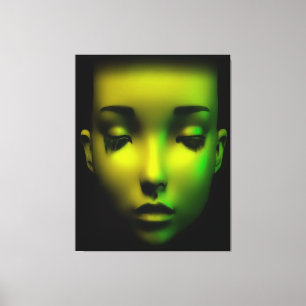 Reinheit und Perfektion: Android Beauty Portrait Leinwanddruck