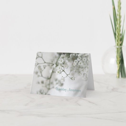 Reinheit Wedding Acceptance Karte (Vorderseite)