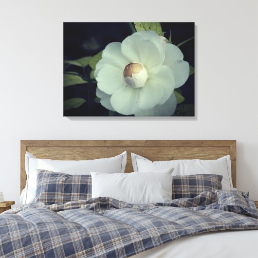 Reinheit, weiße Blume Leinwand (Insitu (Schlafzimmer))