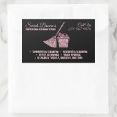 Reinigen des Glitzer in Schwarz-Rosa Rechteckiger Aufkleber (Tasche)