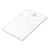 Reinigen + Einfache rezeptpflichtige Seiten mit Mo Notizblock (angewinkelt)