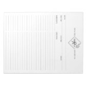 Reinigen + Einfache rezeptpflichtige Seiten mit Mo Notizblock (Vorderseite)