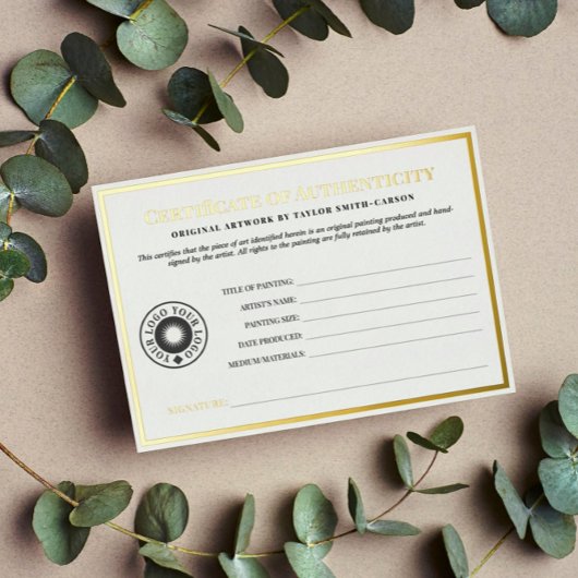 Reinigen Sie das Echtheitszertifikat Ihres Logos Folieneinladung