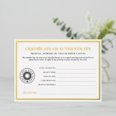 Reinigen Sie das Echtheitszertifikat Ihres Logos Folieneinladung (Stehend vorne)