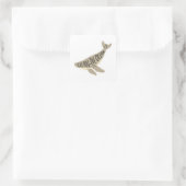 Reinigen Sie das Meer Quadratischer Aufkleber (Tasche)