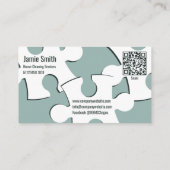 Reinigen Sie das Puzzle House Grau Visitenkarte (Rückseite)