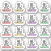 Reinigen Sie die Erinnerung der Katzenpflegelchen. Aufkleber (Vorderseite)