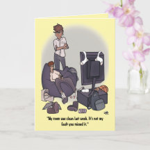 Reinigen Sie die geklappte Grußkarte Ihres Zimmers