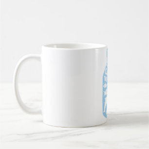 Reinigen Sie die Meere, traurige Ozeantiere, die i Kaffeetasse