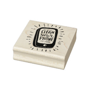 Reinigen Sie Ihr Telefon Gummistempel