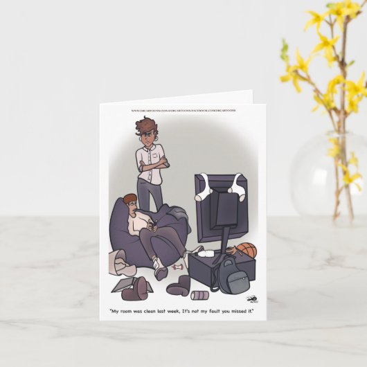 Reinigen Sie Ihr Zimmer Karte (Gelbe Blume)