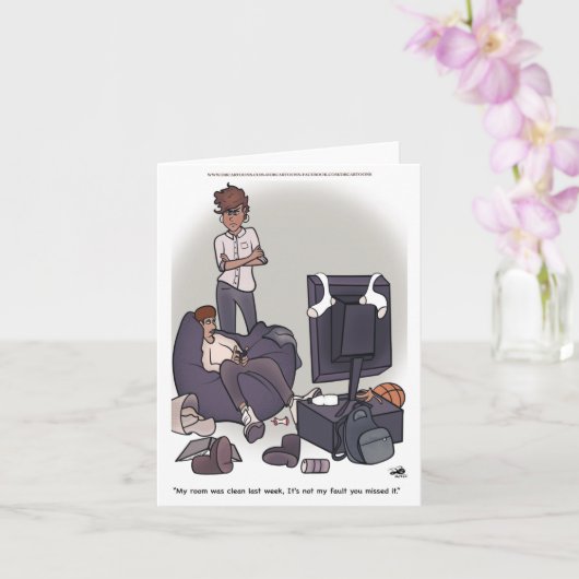 Reinigen Sie Ihr Zimmer Karte (Orchidee)