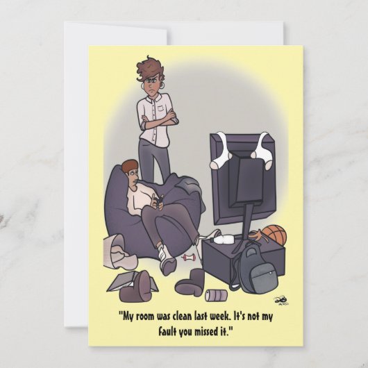 Reinigen Sie Ihre Zimmerflasche. Karte (Vorderseite)