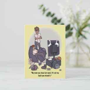 Reinigen Sie Ihre Zimmerpostkarte Postkarte