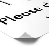 Reinigen Sie nach Ihrem Hund! KEIN HUND KACKE bitt Poster (Ecke)